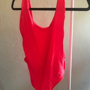 Watermelon Pink One Piece w/ Open Back